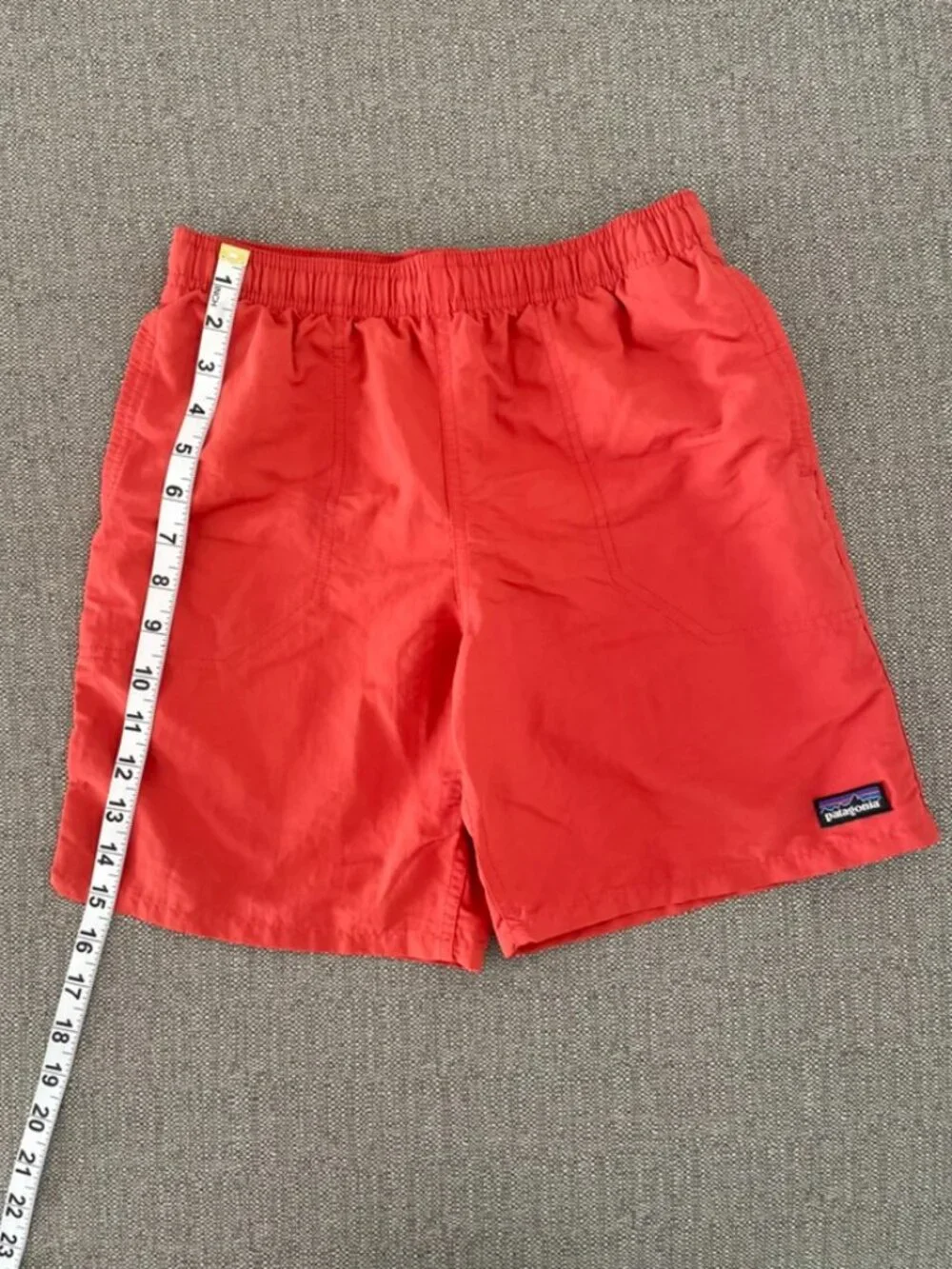 Patagonia Boys Baggies Shorts Swim Trunks in Sumac Red Size L 12 EUC Style 67053
